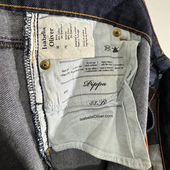 Isabella Oliver PIPPA Under The Bump Maternity Jean Womens Sz 16 (33R) Dark Wash - Picture 4 of 6